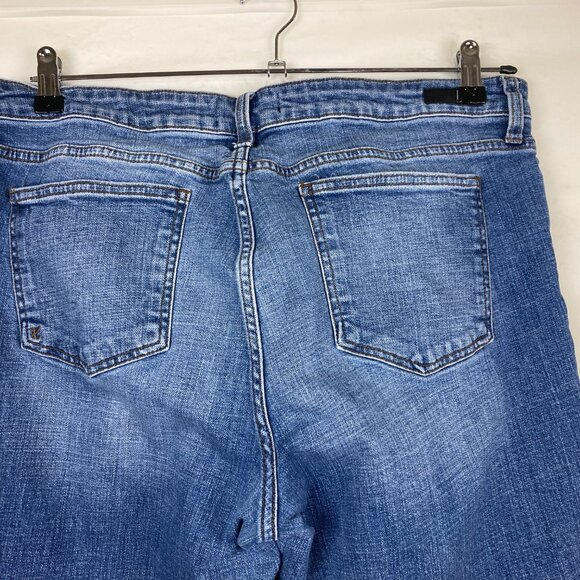 Kut From The Kloth Womens Sz 16 Blue Catherine Boyfriend Distressed Jeans - Picture 6 of 7